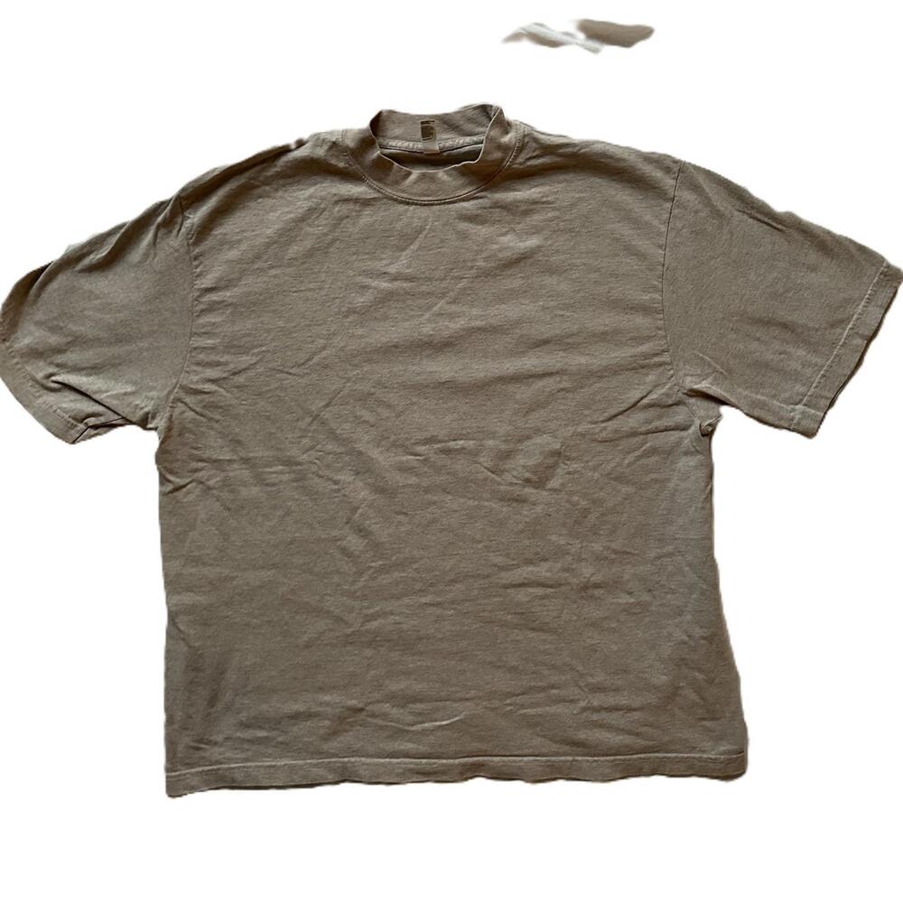 Los Angeles Apparel Made in USA Heavyweight Mock Neck Tee L